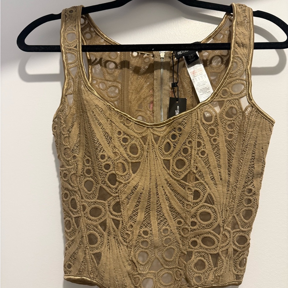 Never worn new with tags prettylittlething lace corset